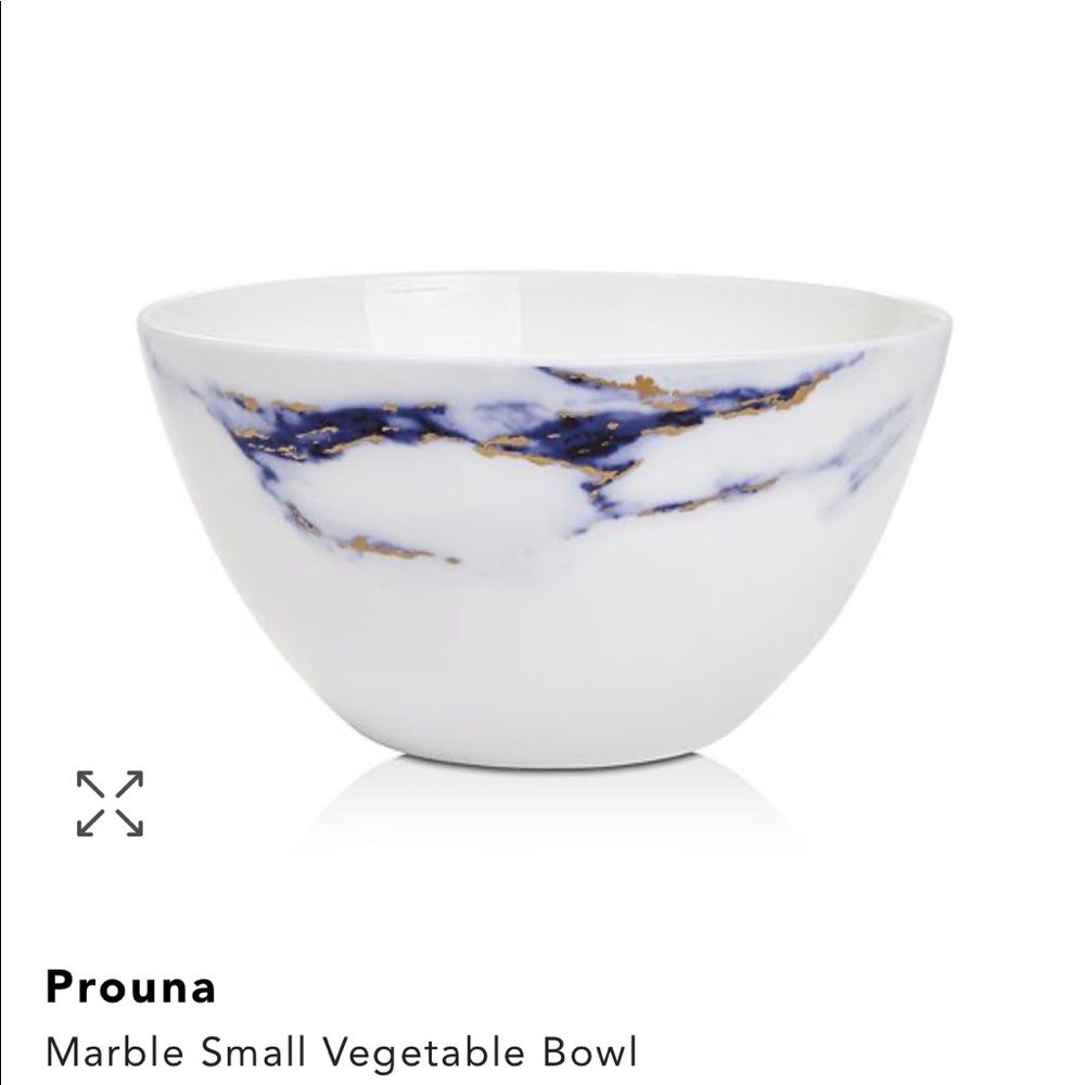 NWT: Prouna in Azure Marble Small Vegetable Bowl